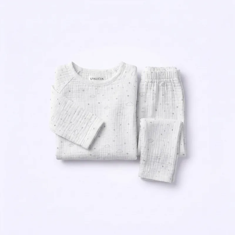 Müslin Bebek Pijama Takımı